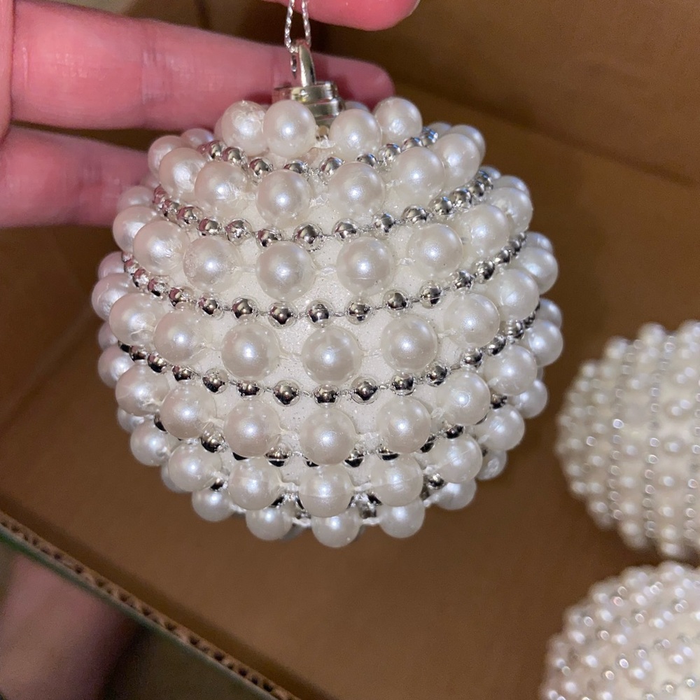 White Pearl Ornaments